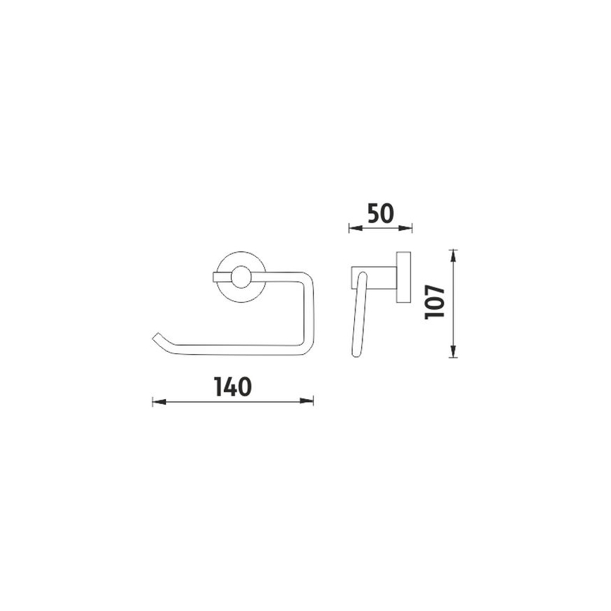 NIMCO UN 13055-26 - Toiletpapierhouder UNIX glanzend chroom