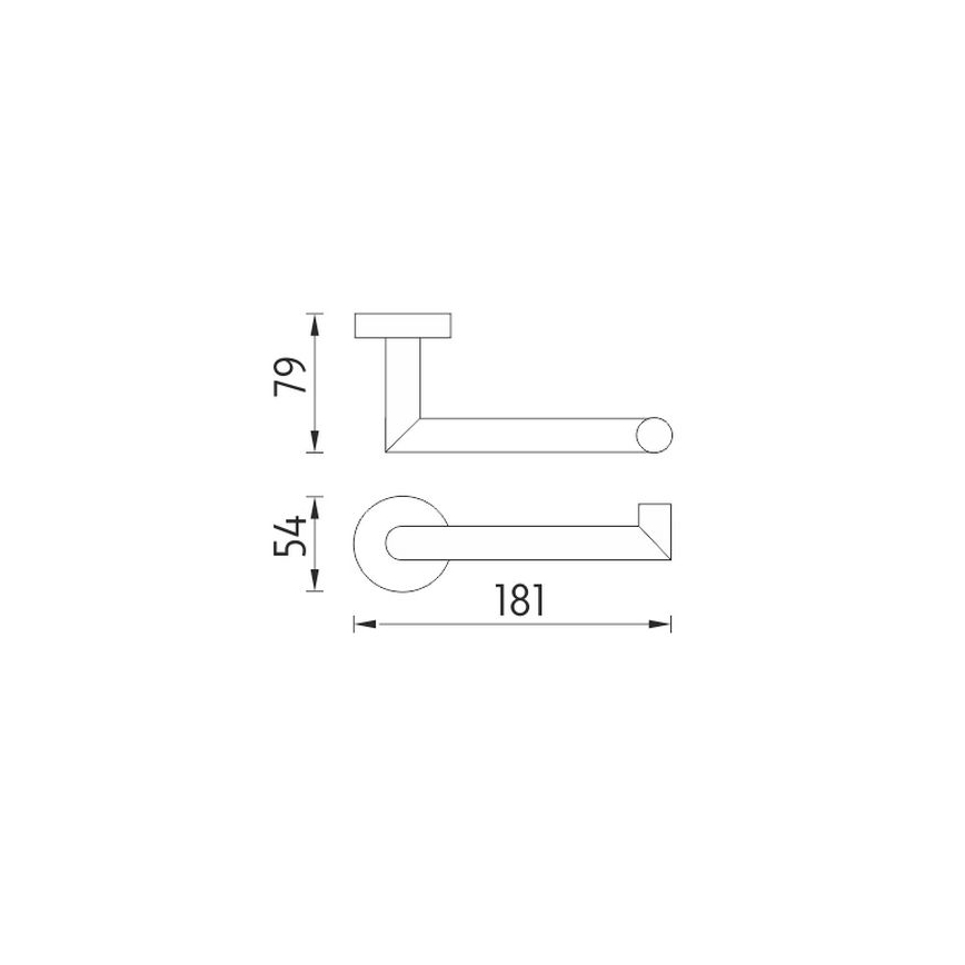 NIMCO UN 13055M-26 - Toiletpapierhouder UNIX glanzend chroom