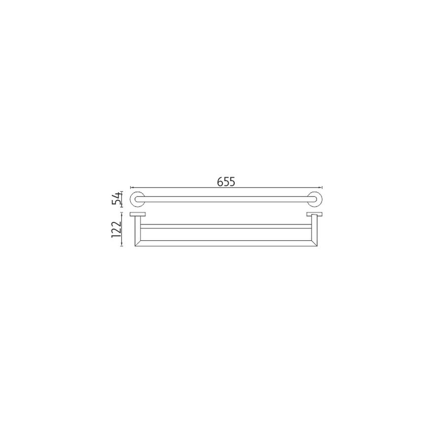 NIMCO UN 13061DA-26 - Handdoekhouder voor aan de muur UNIX 66 cm glanzend chroom