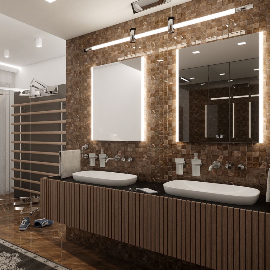 NIMCO ZP 11002VX - Dimbare LED-badkamerspiegel met achtergrondverlichting LED/24W/230V 3000-6500K 80x60 cm IP44