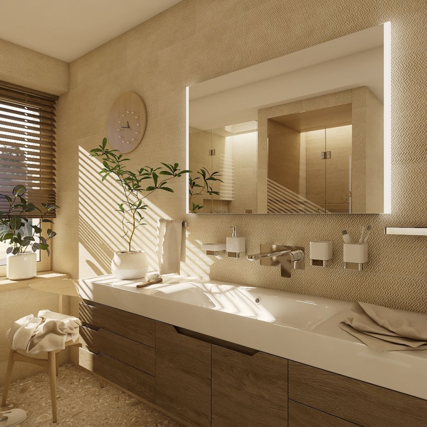 NIMCO ZP 11003 - LED Badkamer spiegel met achterkantverlichting LED/21W/230V 6500K 70x80 cm IP44