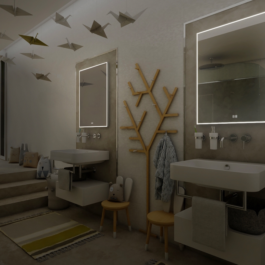 NIMCO ZP 13001VX - Dimbare achtergrondverlichte LED-badkamerspiegel LED/35W/230V 3000-6500K 70x50 cm IP44