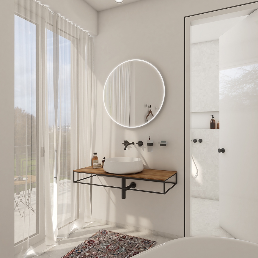 NIMCO ZP 26000R - LED Badkamer spiegel met achterkantverlichting LED/26W/230V 6500K diameter 60 cm IP44