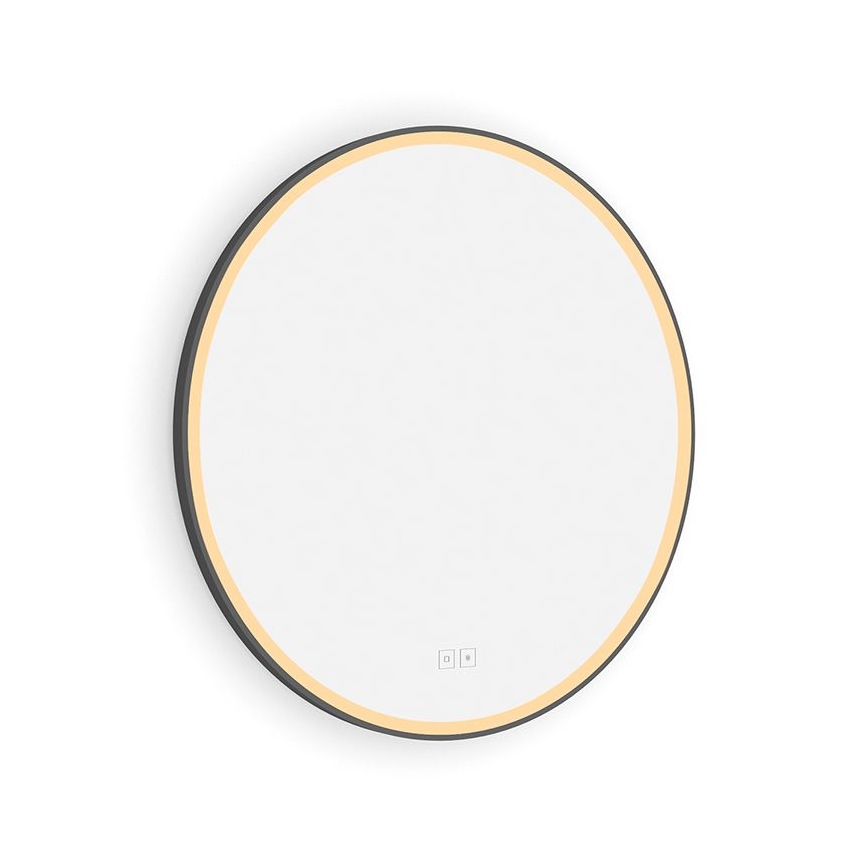 NIMCO ZPC 28000RVX-90 - LED Badkamerspiegel met dimbare verlichting LED/26W/230V 3000-6500K diameter 60 cm mat zwart IP44