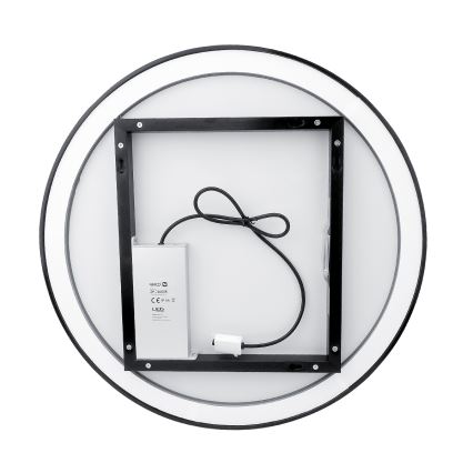 NIMCO ZPC 28000RVX-90 - LED Badkamerspiegel met dimbare verlichting LED/26W/230V 3000-6500K diameter 60 cm mat zwart IP44