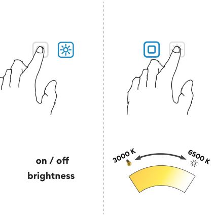 NIMCO ZPC 28001RVX-90 - LED-dimbare achtergrondverlichte badkamerspiegel LED/33W/230V 3000-6500K Ø 70 cm mat zwart IP44