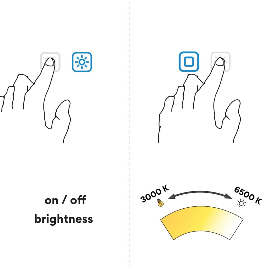NIMCO ZPC 31001RVX-90 - Dimbare LED-achtergrondverlichte badkamerspiegel LED/22W/230V 3000-6500K Ø 70 cm mat zwart IP44