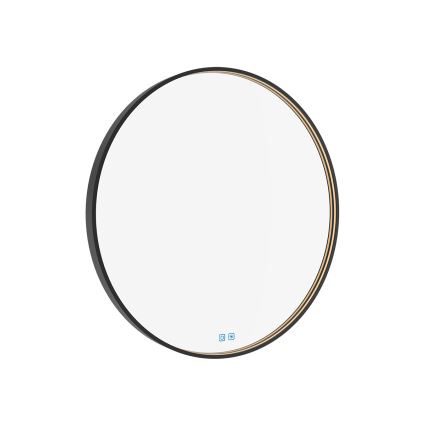 NIMCO ZPC 31002RVX-90 - LED Badkamerspiegel met dimbare verlichting LED/26W/230V 3000-6500K diameter 80 cm mat zwart IP44