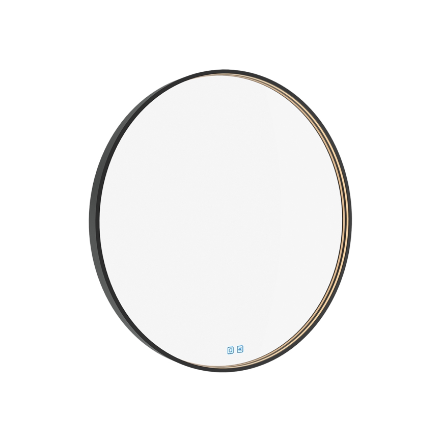 NIMCO ZPC 31002RVX-90 - LED Badkamerspiegel met dimbare verlichting LED/26W/230V 3000-6500K diameter 80 cm mat zwart IP44