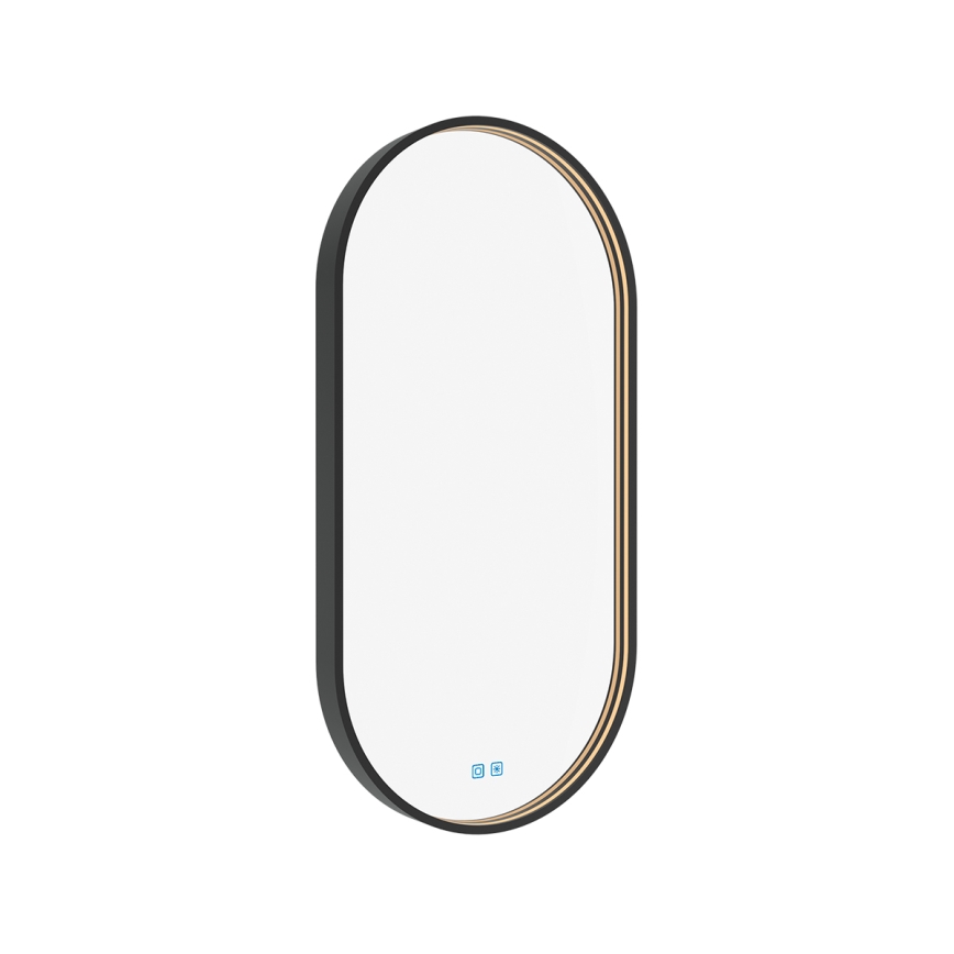 NIMCO ZPC 32002LVX-90 - LED-dimbare achtergrondverlichte badkamerspiegel LED/25W/230V 3000-6500K 80x40 cm mat zwart IP44