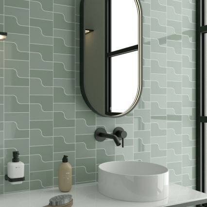 NIMCO ZPC 32002LVX-90 - LED-dimbare achtergrondverlichte badkamerspiegel LED/25W/230V 3000-6500K 80x40 cm mat zwart IP44