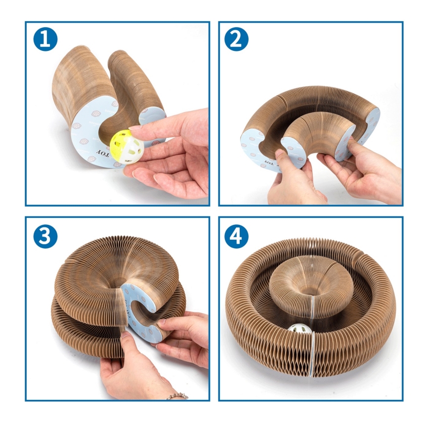 Nobleza - 3-in-1 krabpaal voor katten, bruin