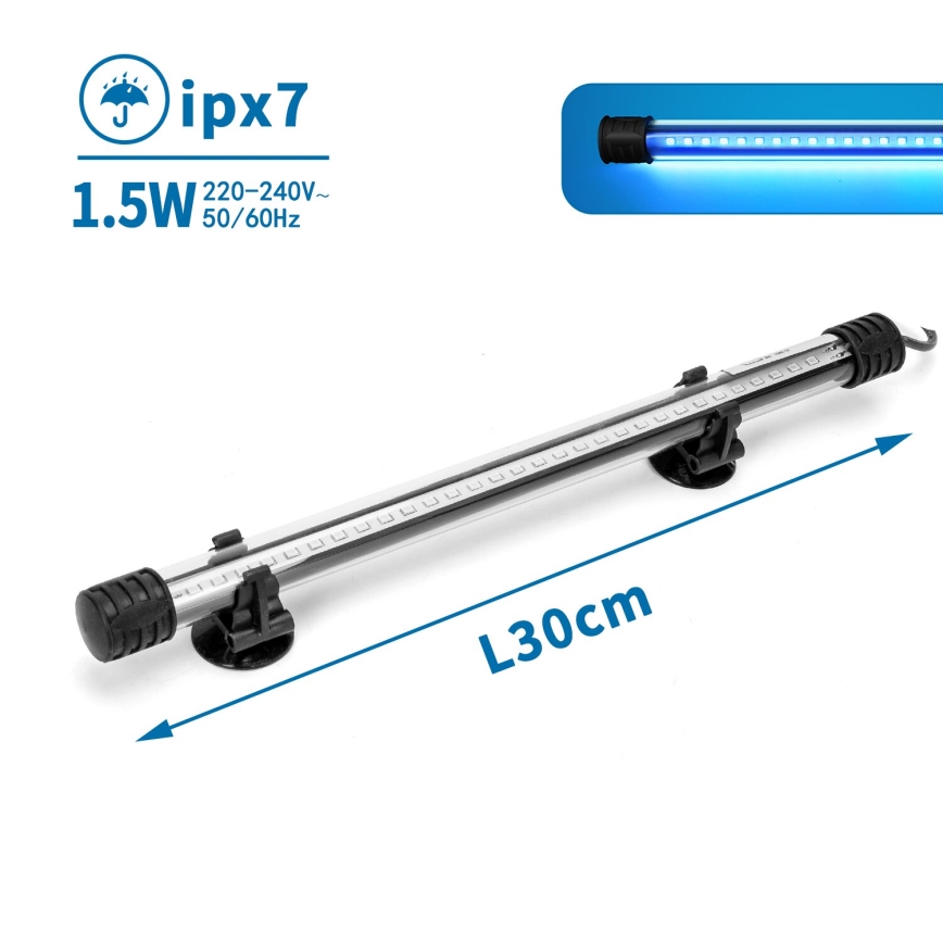 Nobleza - LED Aquariumverlichting LED/1,5W/230V IPX7 30 cm