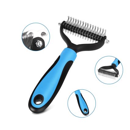 Nobleza - Trimkam voor honden en katten blauw 9 cm