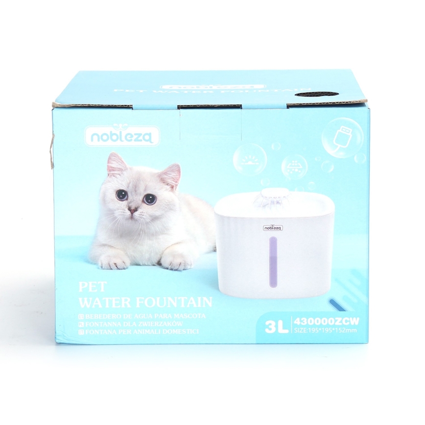 Nobleza - Water fontein voor katten 2l USB
