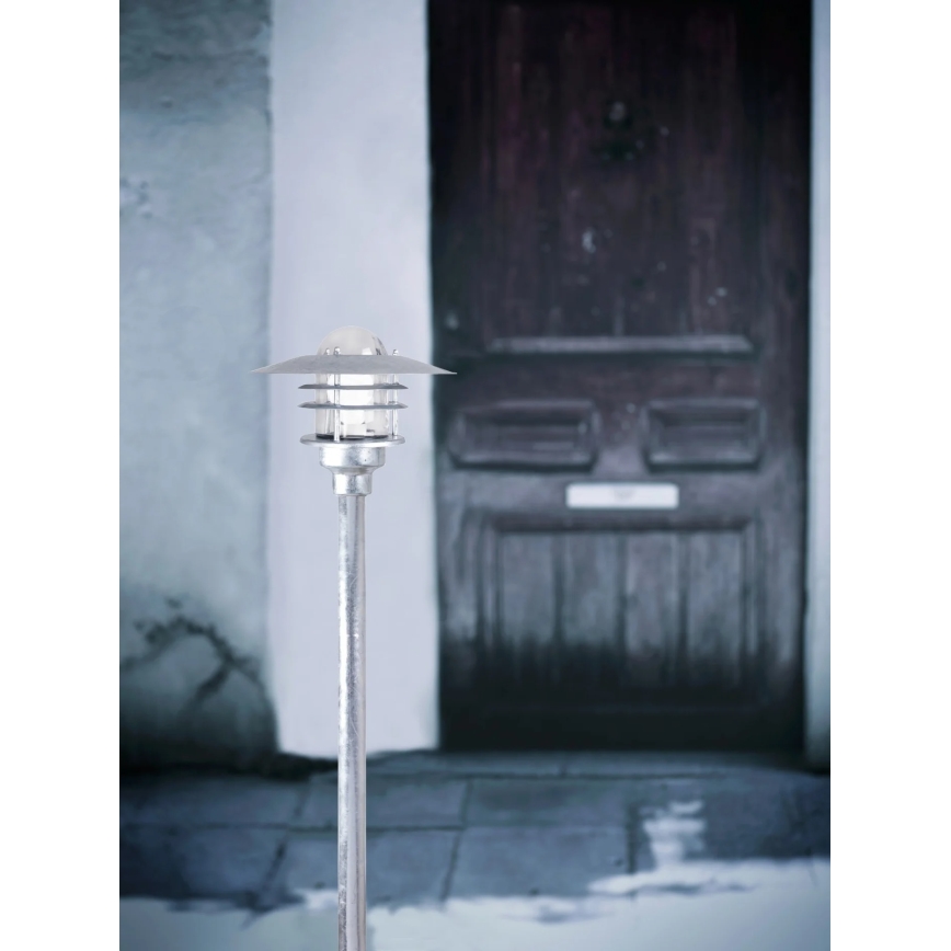 Nordlux - Buitenlamp AGGER 1xE27/60W/230V IP54 zilverkleurig