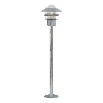 Nordlux - Buitenlamp BLOKHUS 1x E27/60W/230V IP54 zilverkleurig 92 cm