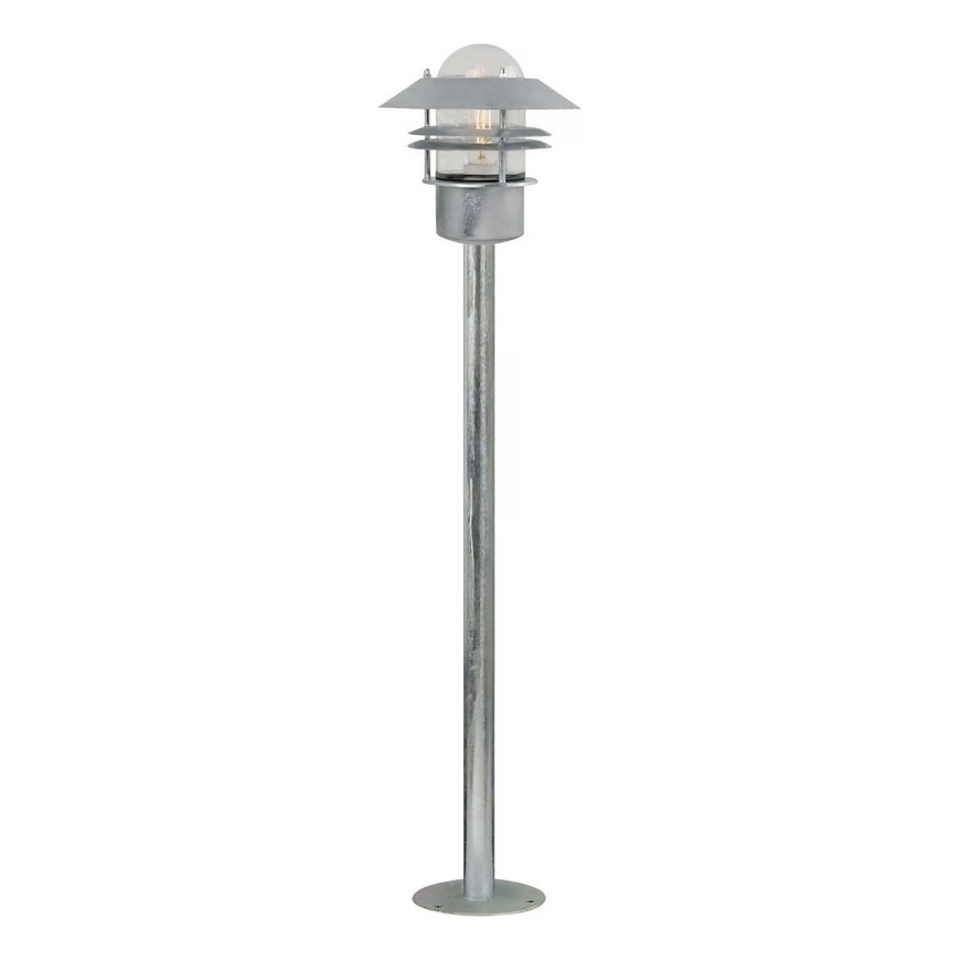 Nordlux - Buitenlamp BLOKHUS 1x E27/60W/230V IP54 zilverkleurig 92 cm