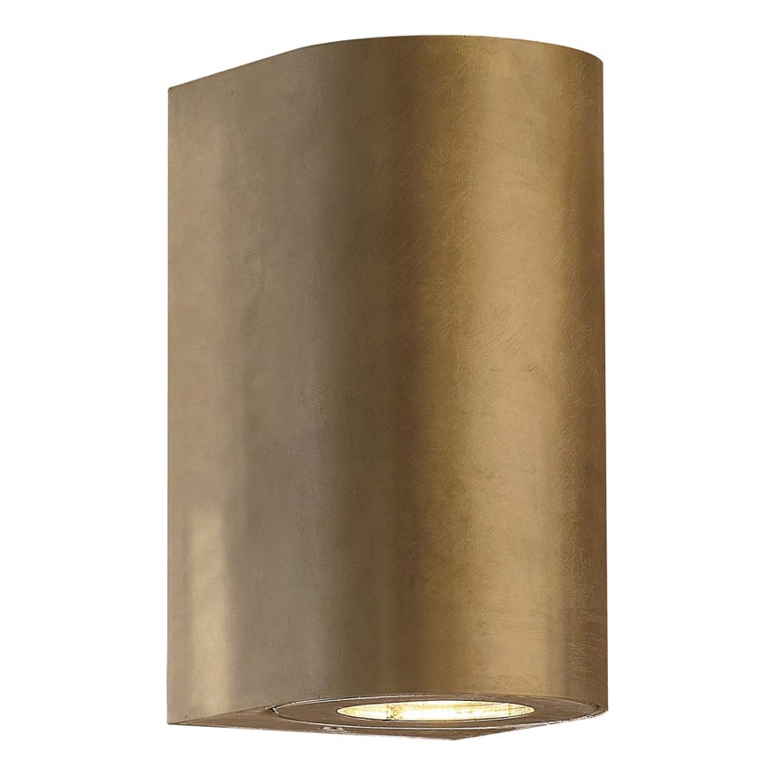 Nordlux - Buitenwandlamp CANTO 2xGU10/28W/230V IP44 messing