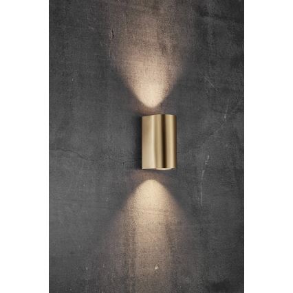 Nordlux - Buitenwandlamp CANTO 2xGU10/28W/230V IP44 messing