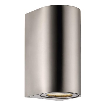 Nordlux - Buitenwandlamp CANTO 2xGU10/28W/230V IP44 RVS