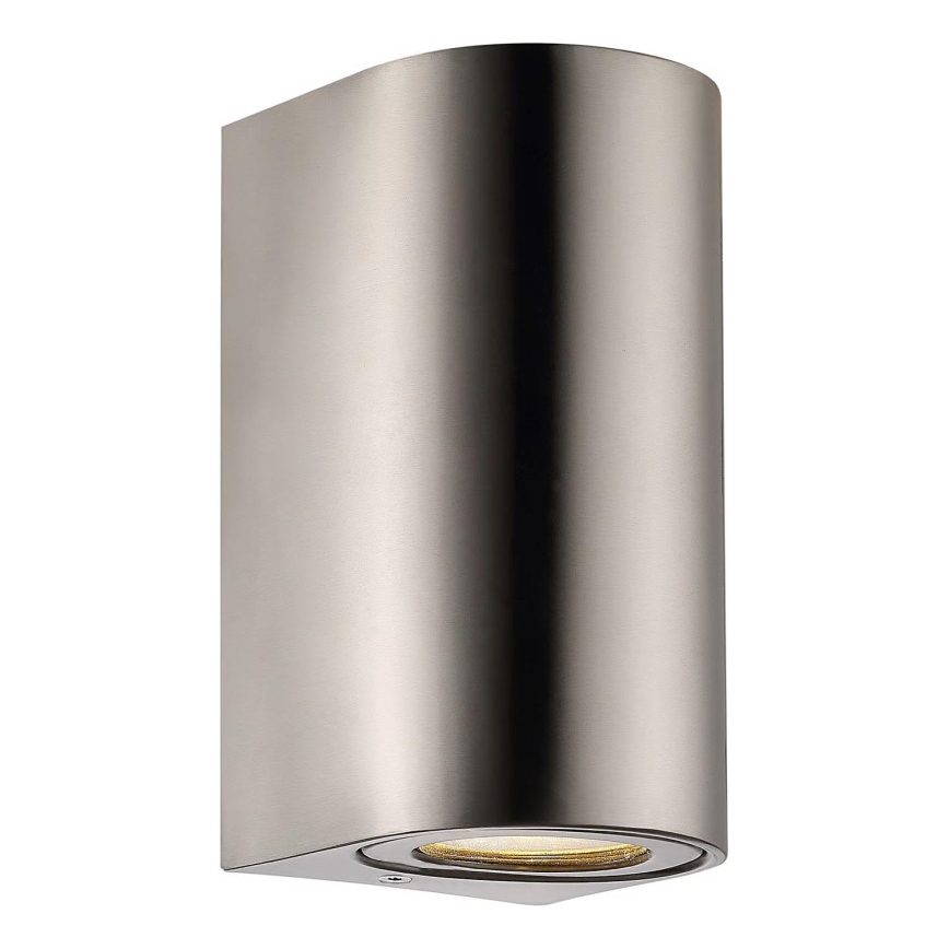 Nordlux - Buitenwandlamp CANTO 2xGU10/28W/230V IP44 RVS