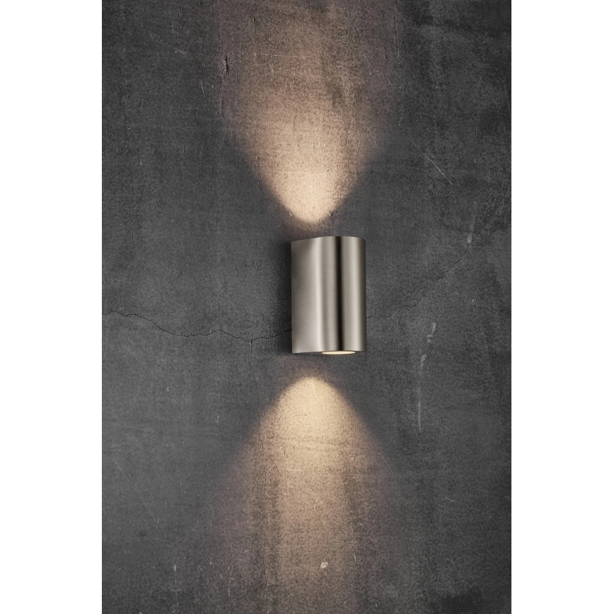 Nordlux - Buitenwandlamp CANTO 2xGU10/28W/230V IP44 RVS