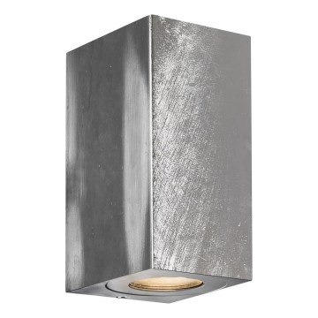 Nordlux - Buitenwandlamp CANTO 2xGU10/28W/230V IP44 zilver