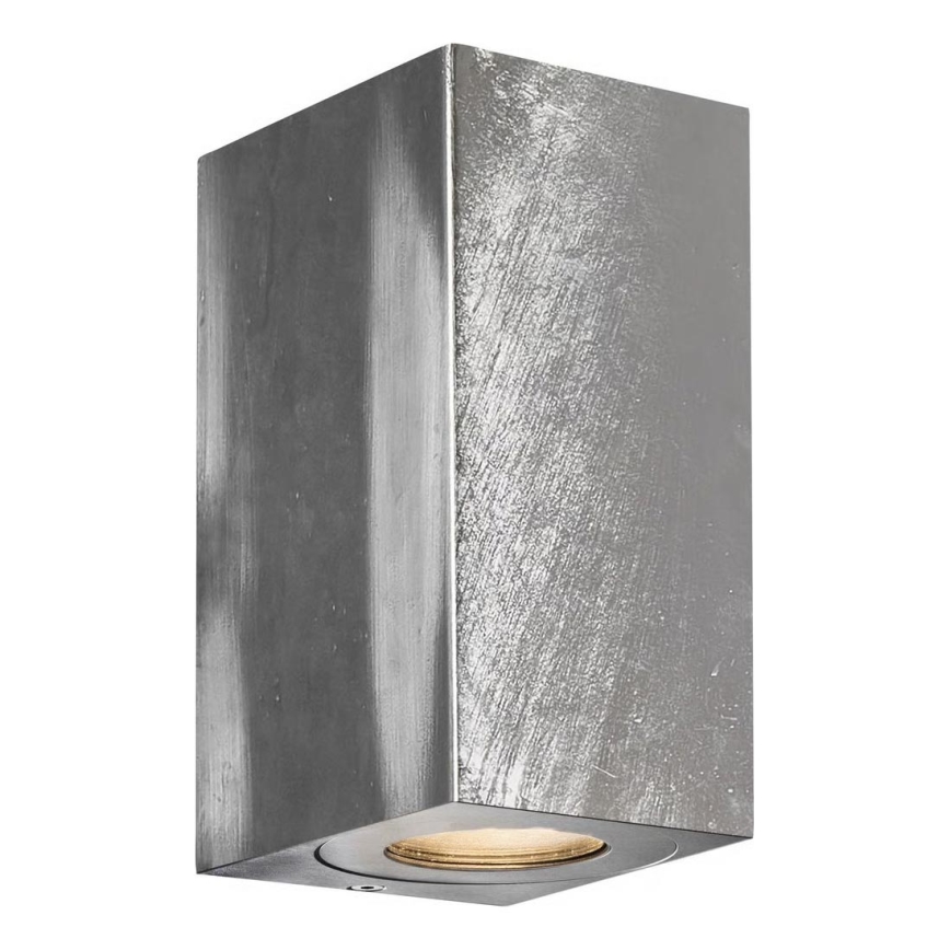 Nordlux - Buitenwandlamp CANTO 2xGU10/28W/230V IP44 zilver
