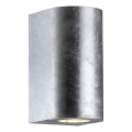 Nordlux - Buitenwandlamp CANTO 2xGU10/28W/230V IP44 zilver