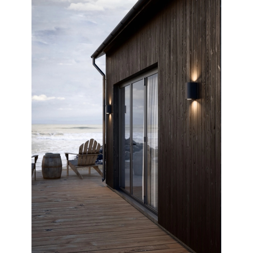 Nordlux - Buitenwandlamp CANTO 2xGU10/28W/230V IP44 zwart
