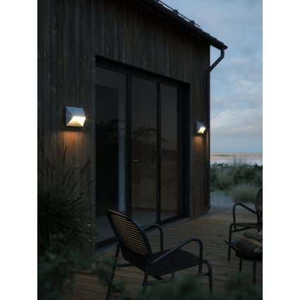 Nordlux - Buitenwandlamp PONTIO 2xGU10/25W/230V IP54 zilverkleurig