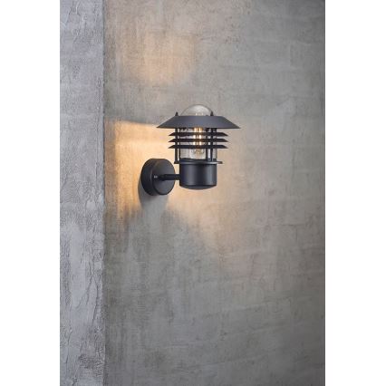 Nordlux - Buitenwandlamp VEJERS 1xE27/60W/230V IP54 zwart