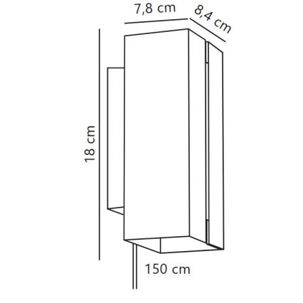 Nordlux - LED Dimbare Wandlamp CURTIZ 2xLED/4,5W/230V wit