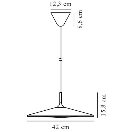 Nordlux - Dimbare LED hanglamp aan een koord BALANCE LED/230V 2700K diameter 42 cm zwart