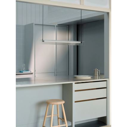 Nordlux - LED Dimbare pendellamp met kabelophanging ALIANI LED/20W/230V 3000K 100 cm zwart/helder