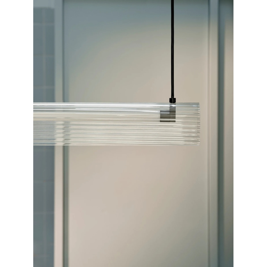 Nordlux - LED Dimbare pendellamp met kabelophanging ALIANI LED/20W/230V 3000K 100 cm zwart/helder