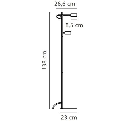 Nordlux - Dimbare LED Staande lamp CLYDE 2xLED/4W/230V