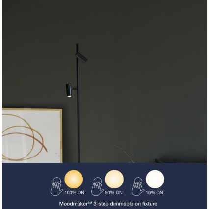 Nordlux - LED Dimbaar aanraken Staande lamp OMARI 2xLED/3,2W/230V zwart