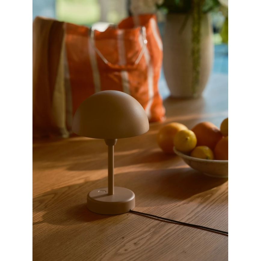 Nordlux - Dimbare oplaadbare LED-buitentafellamp ELLEN LED/2,8W/3,7V 2200 mAh IP44 bruin