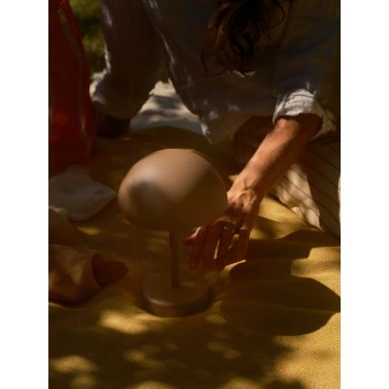 Nordlux - Dimbare oplaadbare LED-buitentafellamp ELLEN LED/2,8W/3,7V 2200 mAh IP44 bruin