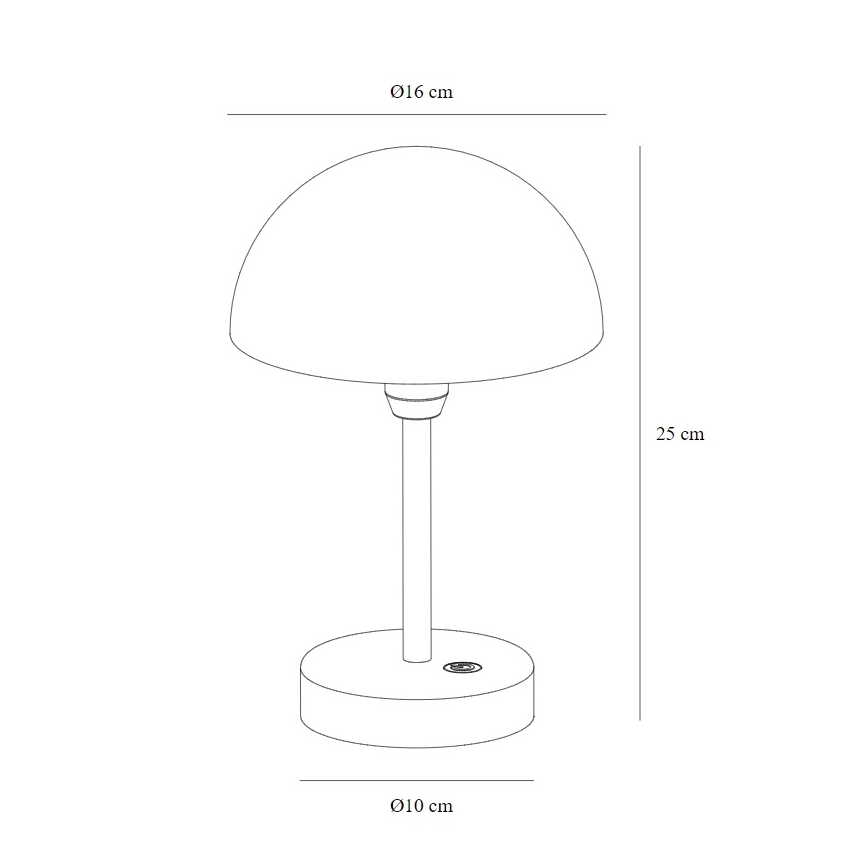 Nordlux - LED dimbare oplaadbare buitentafellamp ELLEN LED/2,8W/3,7V 2200 mAh IP44 beige