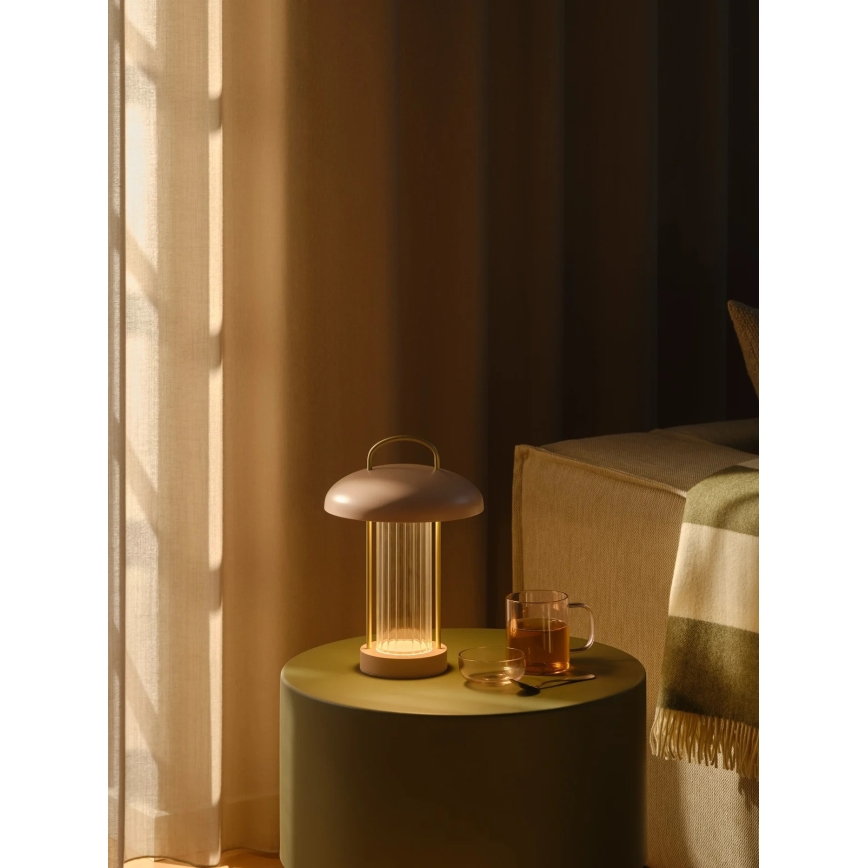 Nordlux - MIRANO LED tafellamp, dimbaar en oplaadbaar, met aanraakbediening, LED/3W/3,7V, roze