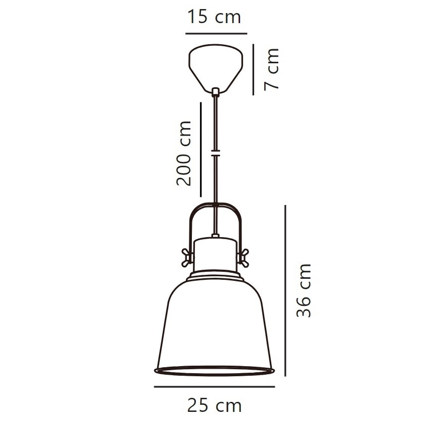 Nordlux - Hanglamp aan een koord ADRIAN 1xE27/25W/230V diameter 25 cm grijs