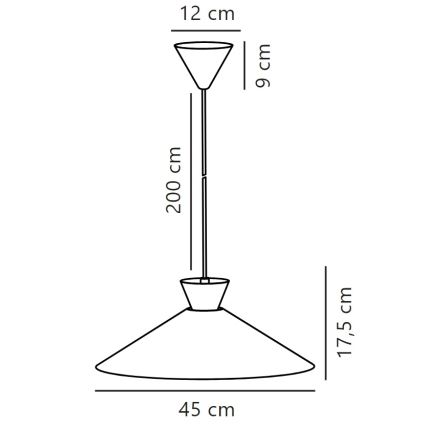 Nordlux - Hanglamp aan een koord DIAL 1xE27/40W/230V diameter 45 cm geel