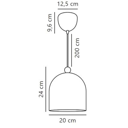 Nordlux - Hanglamp aan een koord GASTON 1xE27/40W/230V groen/wit