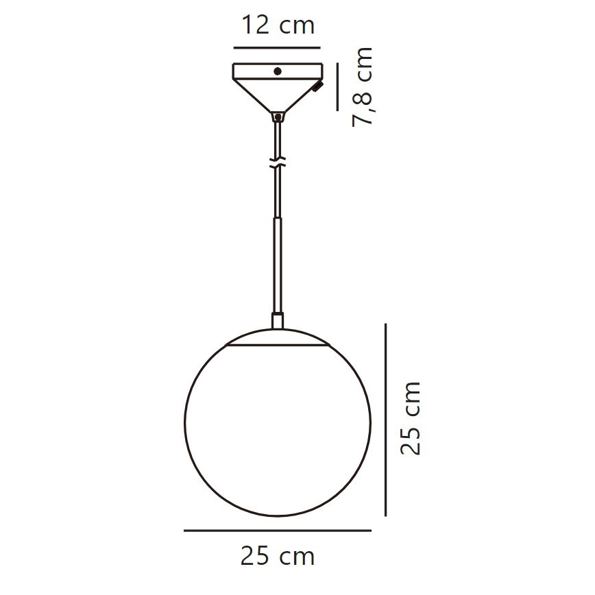 Nordlux - Hanglamp aan een koord GRANT 1xE27/25W/230V diameter 25 cm