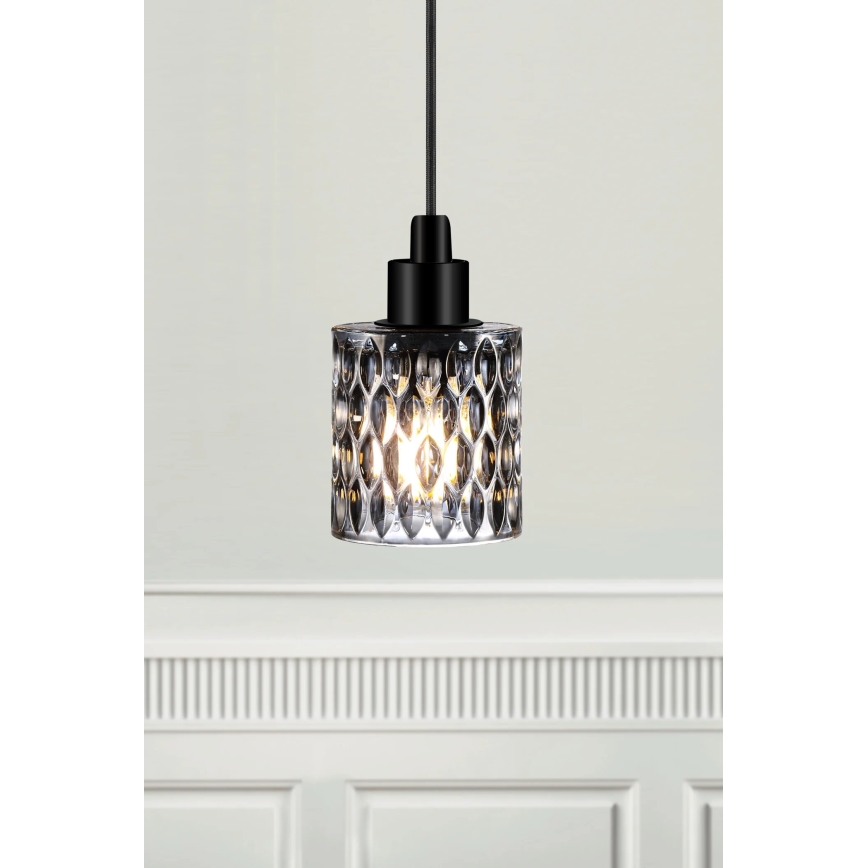 Nordlux - Hanglamp aan een koord HOLLYWOOD 1xE27/60W/230V gerookt