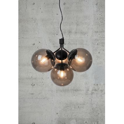 Nordlux - Hanglamp aan een koord IVONA 4xE27/28W/230V zwart