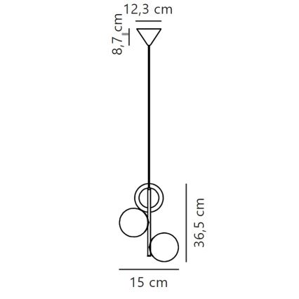 Nordlux - Hanglamp aan een koord LILLY 3xE14/40W/230V goud